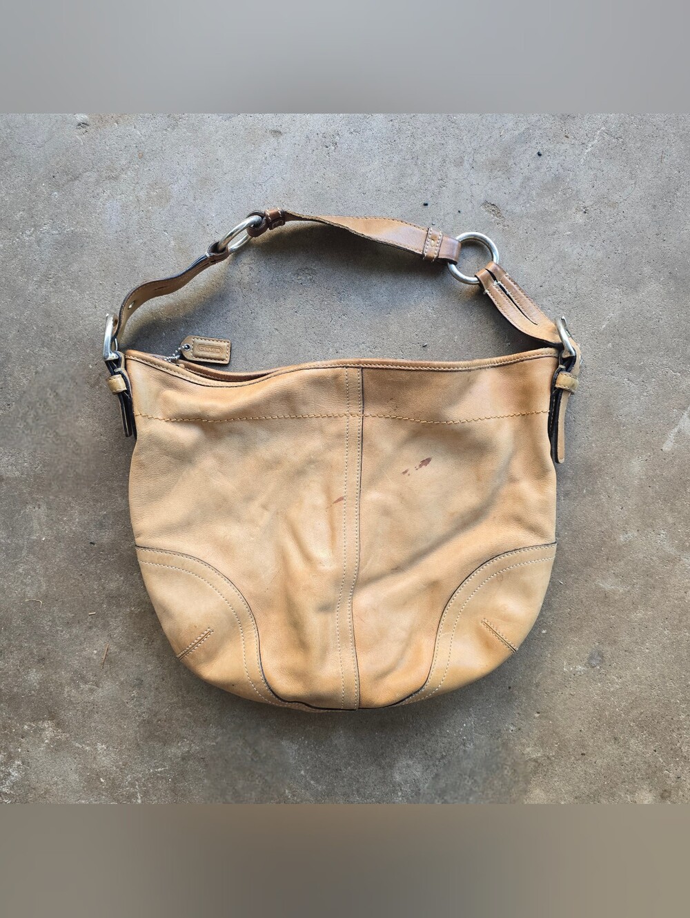 Coach MEDIUM Vintage 3651 Camel Soho Y2K Leather Hobo Bag